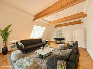 1080! UNBEFRISTET! 5 ZIMMER ! Schönes und frisch saniertes DG mit Balkon!, 3784.28 €, Immobilien-Wohnungen in 1080 Josefstadt