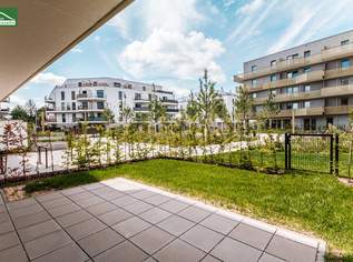 Traumhafte Gartenwohnung in Grünruhelage mit ausgezeichneter Ausstattung - Provisionsfreier Erstbezug im "Hirschfeld"!, 289000 €, Immobilien-Wohnungen in 1210 Floridsdorf