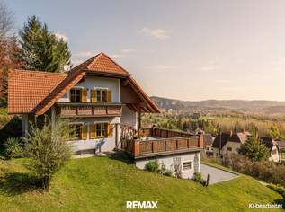 Einfamilienhaus in Maria Lankowitz mit Garage, Terrasse, 2 Balkonen, Fernsicht und großem Grundstück, 449000 €, Immobilien-Häuser in 8591 Maria Lankowitz