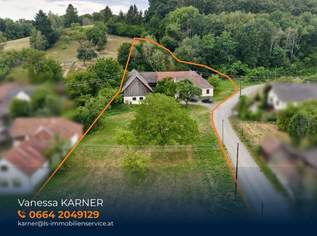 Sanierungsbedürftiger Vierkanthof in ruhiger Ortsrandlage! 6.100 m² Grundstück mit 4.100 m² Bauland & Platz für Tierhaltung, 190000 €, Immobilien-Häuser in 7425 Gemeinde Wiesfleck