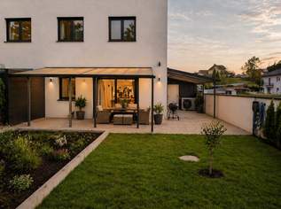 Provisionsfrei! Einfamilienhaus-Feeling | Exklusive Doppelhaushälfte | Smart Home | 3,20m Raumhöhe, 698000 €, Immobilien-Häuser in 5223 Pfaffstätt