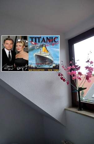  LEONARDO DICAPRIO+KATE WINSLET Titanic Souvenir. Blickfang! 70x50 cm. Geschenkidee. Deko.  