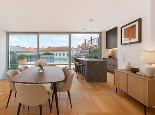 Helle DG-Maisonette mit großer Terrasse beim Naschmarkt mit Garagenplatz im Haus, 1420000 €, Immobilien-Wohnungen in 1040 Wieden