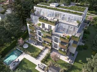 Exklusive Gartenwohnung mit exklusiven Highlight! Pool im Gemeinschaftsgarten! Nahe Lainzer Tiergarten - Erstbezug, 1260000 €, Immobilien-Wohnungen in 1130 Hietzing