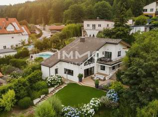 Fernblick Refugium am Hexenberg – Exklusive Architektenvilla in Besthanglage mit Schwimmteich und Gästehaus, 1290000 €, Immobilien-Häuser in 2410 Gemeinde Hainburg an der Donau