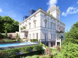 Herrschaftliche Wohnung in historischer Villa | über 440m² Garten & möglicher Infinity Pool | ca. 4,40 m Raumhöhe | sanierungsbedürftig | U-Bahnnähe, 1500000 €, Immobilien-Wohnungen in 1130 Hietzing