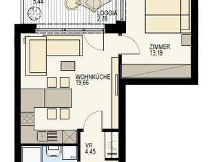 URBANER LUXUS: EXKLUSIVE 2-ZIMMER-WOHUNG MIT BALKON UND SWIMMINGPOOL IM 3. BEZIRK, 520600 €, Immobilien-Wohnungen in 1030 Landstraße
