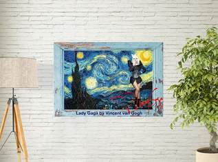 LADY GAGA Signierte Wanddekoration. Lady Gaga Souvenir. Geschenkidee! Wandbild für Wohnraum, Küche, Bad, Schlafzimmer! Import. NEU! 