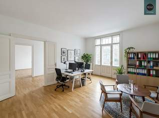 Büro: Stilvolles Altbauobjekt mit Klopfbalkon beim Währinger Schubertpark!, 1915.47 €, Immobilien-Gewerbeobjekte in 1180 Währing