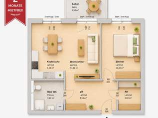 Wohnfreude beginnt hier | 2 MONATE MIETFREI + neue Küche, 627.15 €, Immobilien-Wohnungen in 8020 