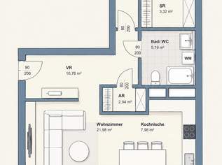 Urban Living | 2 Zimmer in Top Lage, 763.99 €, Immobilien-Wohnungen in 8020 Urban Living | 2 Zimmer in Top Lage, 763.99 €, Immobilien-Wohnungen in 8020
