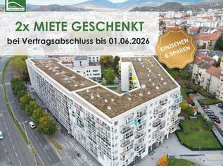 Wohnen im Herzen von Graz - 2-Zimmer-Wohnung mit großzügiger Loggia!, 785.1 €, Immobilien-Wohnungen in 8020 Wohnen im Herzen von Graz - 2-Zimmer-Wohnung mit großzügiger Loggia!, 785.1 €, Immobilien-Wohnungen in 8020