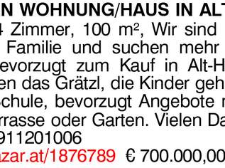SUCHEN WOHNUNG/HAUS IN ALT-HIETZING,, 700000 €, Immobilien-Wohnungen in 1130 Hietzing