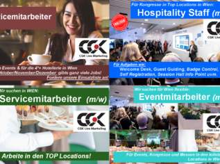 Servicemitarbeiter (m/w) Events & Hotellerie in Wien, Dienstleister & Stellen-Jobs & Stellen in 1010 Innere Stadt