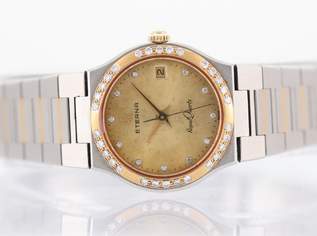 1 EUR!  Eterna Damenuhr mit 18-karätiger Goldlünette und Diamanten!, 999 €, Kleidung & Schmuck-Accessoires, Uhren, Schmuck in Bulgarien