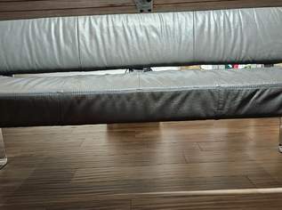 Sitzbank Echtleder Bezug & Edelstahlfüsse