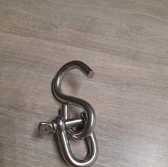 Haken mit Schäkel Edelstahl A4 Neu Haken mit Schäkel Edelstahl A4 Neu