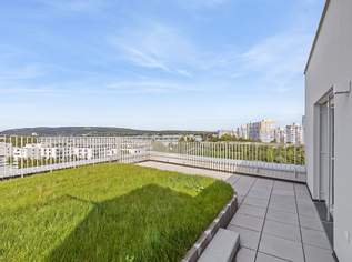 LICHTDURCHFLUTETER 3-ZIMMER-ERSTBEZUG IM DACHGESCHOSS MIT TRAUMHAFTEM DACHGARTEN – PROVISIONSFREI!, 625320 €, Immobilien-Wohnungen in 1210 Floridsdorf