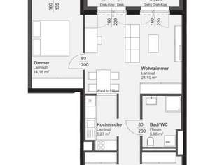 Mit WESTBALKON | 2-Zimmerwohnung nahe CITYPARK, 726.97 €, Immobilien-Wohnungen in 8020 