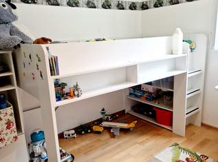 Kinder-Hochbett weiß 