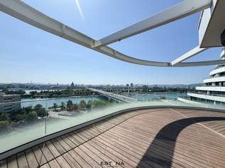 Lichtdurchflutete Dachgeschosswohnung mit beeindruckendem Panoramablick auf die Donauinsel, 5290 €, Immobilien-Wohnungen in 1220 Donaustadt