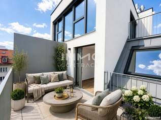 Attraktive Anlageimmobilie in Toplage: 3-Zimmer-Dachgeschoßwohnung mit Terrasse & Weitblick, 601300 €, Immobilien-Wohnungen in 1120 Meidling