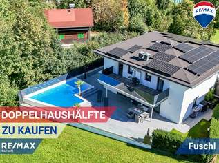 Fuschlsee-Idylle pur: Moderne Doppelhaushälfte mit Pool, 1290000 €, Immobilien-Häuser in 5330 Fuschl am See