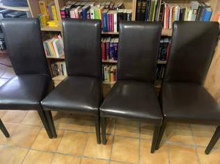 Sessel für Küche oder Wohnzimmer, Dunkelbraun, gebraucht, 2 Stück