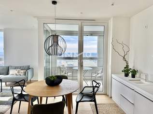 32. Etage: Luxus Wohnen hoch über der Skyline: Donauzentrum und U1 Kagran, 799000 €, Immobilien-Wohnungen in 1220 Donaustadt