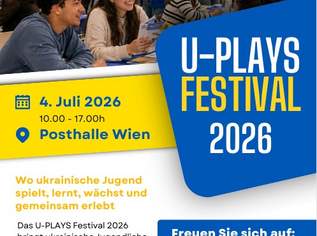 U-PLAYS Festival 2026: Sport, Kultur & Jobbörse (Gratis), 0 €, Kindersachen-Feste & Feiern in 1170 Hernals