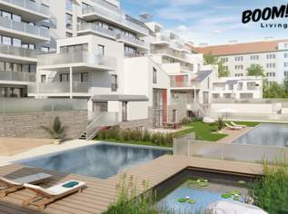 Terrassenwohnung am Wasserpark // 2-Zimmer mit Pool & Gartennutzung – Ihr Wohntraum!, 265900 €, Immobilien-Wohnungen in 1210 Floridsdorf