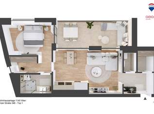 Neubau Erstbezug 1140 | 2 Zimmer | Loggia | PROVISIONSFREI, 308400 €, Immobilien-Wohnungen in 1140 Penzing