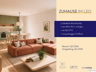 FÜR ANLEGER // Zuhause IM LEO | Tolle 2 Zimmer Wohnung | Garten & Terrasse | Tiefgarage im Gebäude | Hauptstraße | Sommer 2029 - Top 7, 265264 €, Immobilien-Wohnungen in 2333 Gemeinde Leopoldsdorf