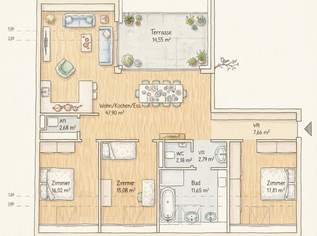 GRAZ - Gries: 124m² große 4-5 Zimmer-Wohnung + 15m² große Terrasse im 5.OG - Nähe Augarten - Zentral - Honorarfrei, 904849 €, Immobilien-Wohnungen in 8055 GRAZ - Gries: 124m² große 4-5 Zimmer-Wohnung + 15m² große Terrasse im 5.OG - Nähe Augarten - Zentral - Honorarfrei, 904849 €, Immobilien-Wohnungen in 8055