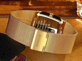 HERREN UHR WWOOR Top Luxus Gold Uhr Für Männer Platz Ultra Dünne Uhren