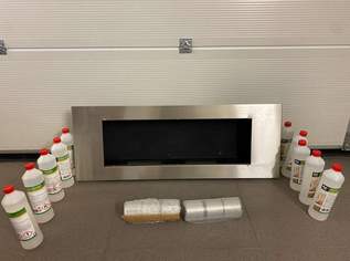 Design Wandkamin Edelstahl 110 x 40 x 13 / Dekosteine / incl. 10 Liter Ethanol / INDOOR u. OUTDOOR, 130 €, Haus, Bau, Garten-Balkon & Garten in 4600 Wels