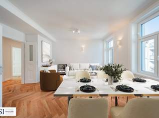 Optimal geschnittener 3-Zimmer-Erstbezug in generalsaniertem Stilaltbau, 533000 €, Immobilien-Wohnungen in 1050 Margareten