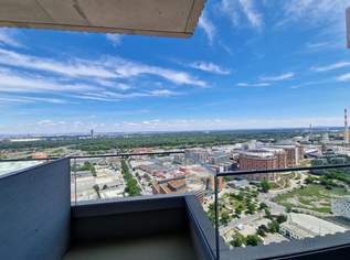 WEITBLICK garantiert: Modern möblierte 2-Zimmer-Wohnung mit Klima im One-Tower mit Pool und vielen Extras im Haus!, 1950 €, Immobilien-Wohnungen in 1030 Landstraße