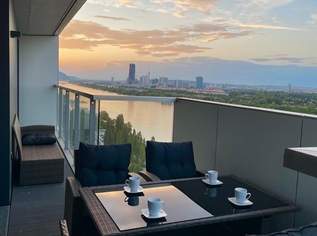 ✨ Exklusive Marina Tower | Hochgeschoss 3-Zimmer Wohnung mit direktem Donau-Blick | Voll möbliert | Befristet vermietet bis 30.09.2026 | Top Investment oder Eigennutzung ++, 850000 €, Immobilien-Wohnungen in 1020 Leopoldstadt