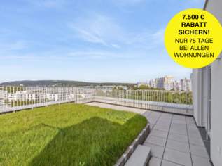 AKTION* LICHTDURCHFLUTETER 3-ZIMMER-ERSTBEZUG IM DACHGESCHOSS MIT TRAUMHAFTEM DACHGARTEN – PROVISIONSFREI!, 625320 €, Immobilien-Wohnungen in 1210 Floridsdorf