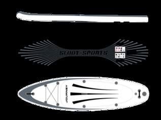 SUP BOARD SLOOT-SPORTS ADVENTURER, AUFBLASBAR, ALLROUND, 320*81*15 CM, 115 KG, GRAU-WEISS SUP BOARD SLOOT-SPORTS ADVENTURER, AUFBLASBAR, ALLROUND, 320*81*15 CM, 115 KG, GRAU-WEISS