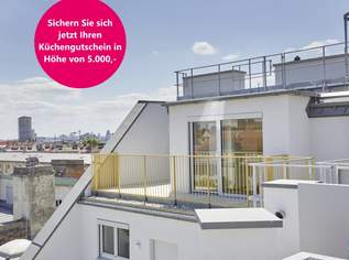 Weitblick investieren: Exklusive Dachgeschoß-Vorsorgewohnungen mit 360°-Ausblick in Top-Lage der Stadt, 458000 €, Immobilien-Wohnungen in 1200 Brigittenau