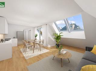 Moderne 2-Zimmer-DG-Wohnung mit Terrasse in 1220 Wien – Erstbezug auf Eigengrund - JETZT ANFRAGEN, 470645.09 €, Immobilien-Wohnungen in 1220 Donaustadt