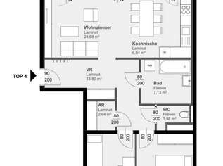GROSSE LOGGIA I Zentrale 3-Zimmer Wohnung, 940.78 €, Immobilien-Wohnungen in 8020 