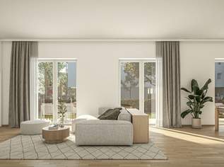 Quartier am Park: Mit modernster Technik ausgestattete Familienwohnung mit 122 m² Eigengarten + 59 m² Terrasse, 558950 €, Immobilien-Wohnungen in Oberösterreich