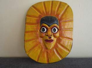 Maske - Ecuador - Holz - geschnitzt - Original - Quilotoa - Rarität