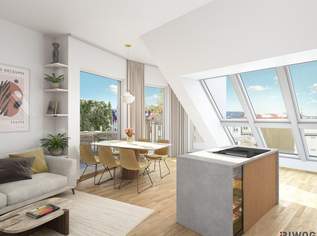 DG-ERSTBEZUG | Atemberaubender Fernblick | Dachterrasse | ca. 3 m Raumhöhe | Fernwärme & Klimaanlage | TG-Stellplatz optional | Nachhaltiges Wohnbauprojekt, 799500 €, Immobilien-Wohnungen in 1170 Hernals