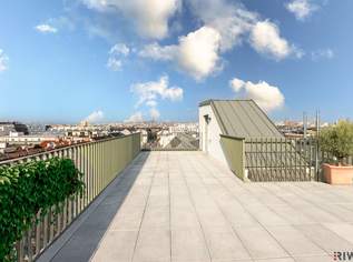 JETZT PROVISIONSFREI | ERSTBEZUG | PENTHOUSE mit ca. 59 m² PANORAMA-DACHTERRASSE | 4-Zimmer | TG-Stellplatz optional | Nachhaltiges Wohnbauprojekt, 1273300 €, Immobilien-Wohnungen in 1120 Meidling