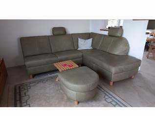 NP 5.770,-€ . Neuw. kl. Ecksofa Bisonleder, Grün mit Bettfunktion u. Hocker mit Schlaf-Funktion und Stauraum, 3500 €, Haus, Bau, Garten-Möbel & Sanitär in 8524 Bad Gams