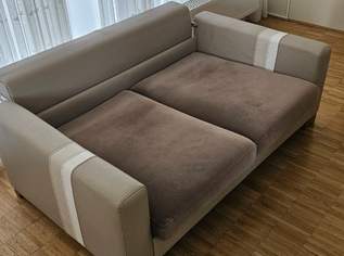 3er & 2er Sofa mit Bettfunktion - gepflegt & bequem)